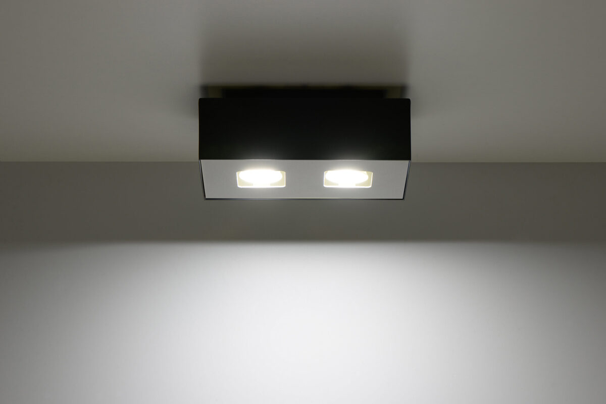 Griestu lampa Plafond MONO 2 melna, Spuldze: GU10, 2x40W, 50Hz, 220V, IP20