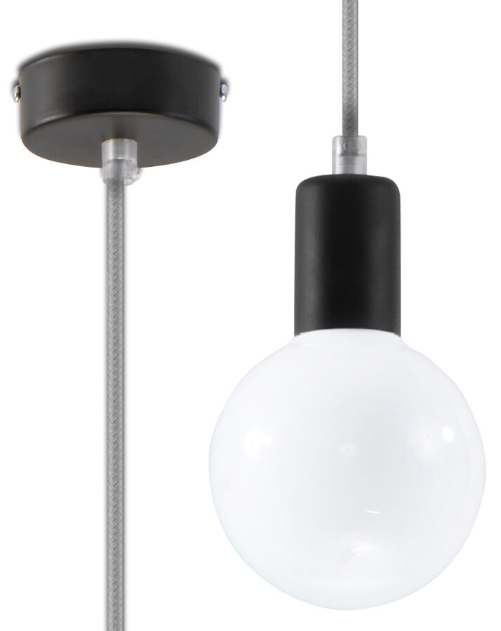 Piekarama lampa EDISON pelēka, Spuldze: E27, 1 x max. 60W, 50 Hz, 220V, IP20.