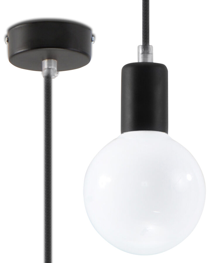 Piekarama lampa EDISON melna, Spuldze: E27, 1 x max. 60W, 50 Hz, 220V, IP20.