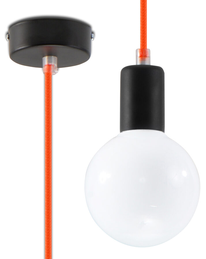 Piekarama lampa EDISON oranža, Spuldze: E27, 1 x max. 60W, 50 Hz, 220V, IP20.