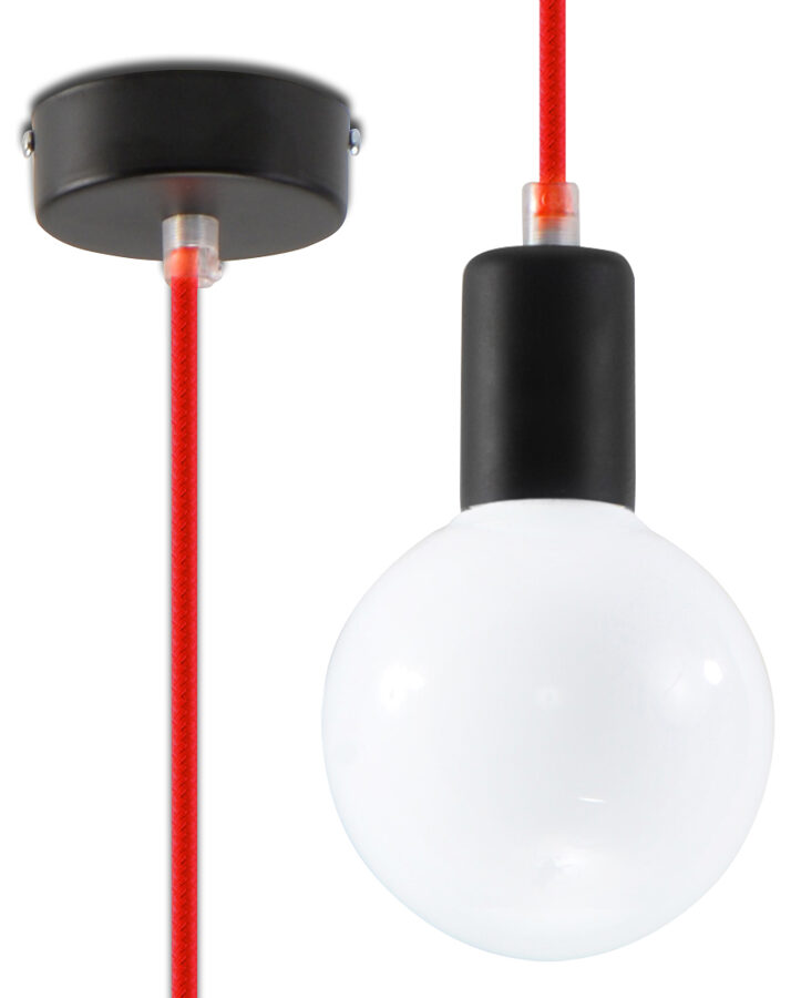 Piekarama lampa EDISON sarkana, Spuldze: E27, 1 x max. 60W, 50 Hz, 220V, IP20.