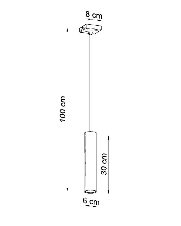 Piekarama lampa LAGOS 1 balta, Spuldze: GU10, 1x40W, 50Hz, 220V, IP20