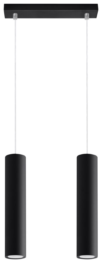 Piekarama lampa LAGOS 2 melna, Spuldze: GU10, 2x40W, 50Hz, 220V, IP20