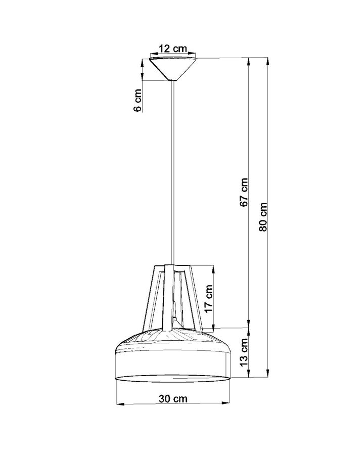 Piekarama lampa CASCO melna/dabīga koka, Spuldze: E27, 1 x max. 60W, 50 Hz, 220V, IP20.