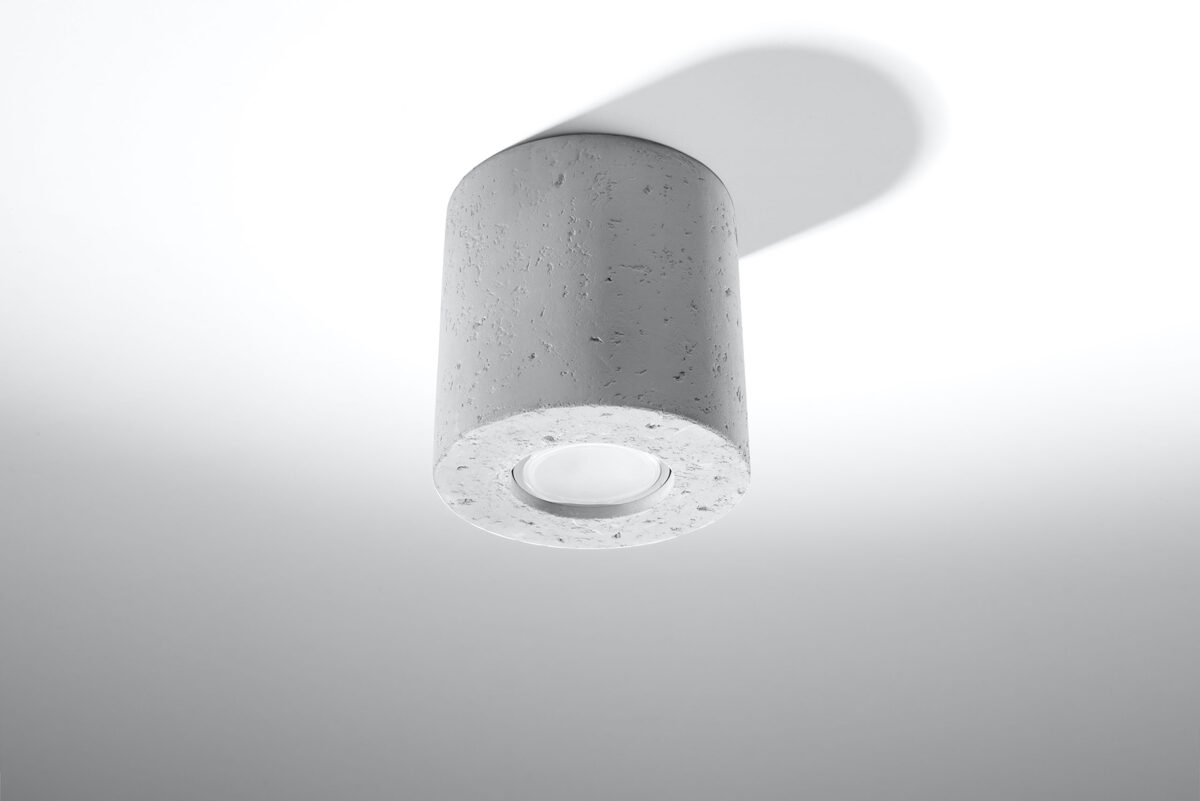 Griestu lampa Plafond ORBIS betona, Spuldze: 1xGU10 LED 6W, 3000K, 50 Hz, 220V, IP20.