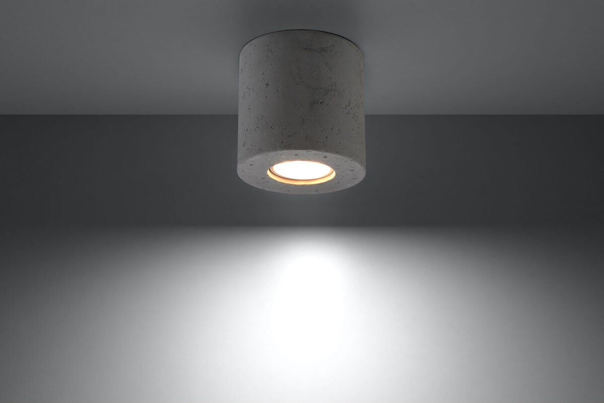 Griestu lampa Plafond ORBIS betona, Spuldze: 1xGU10 LED 6W, 3000K, 50 Hz, 220V, IP20.