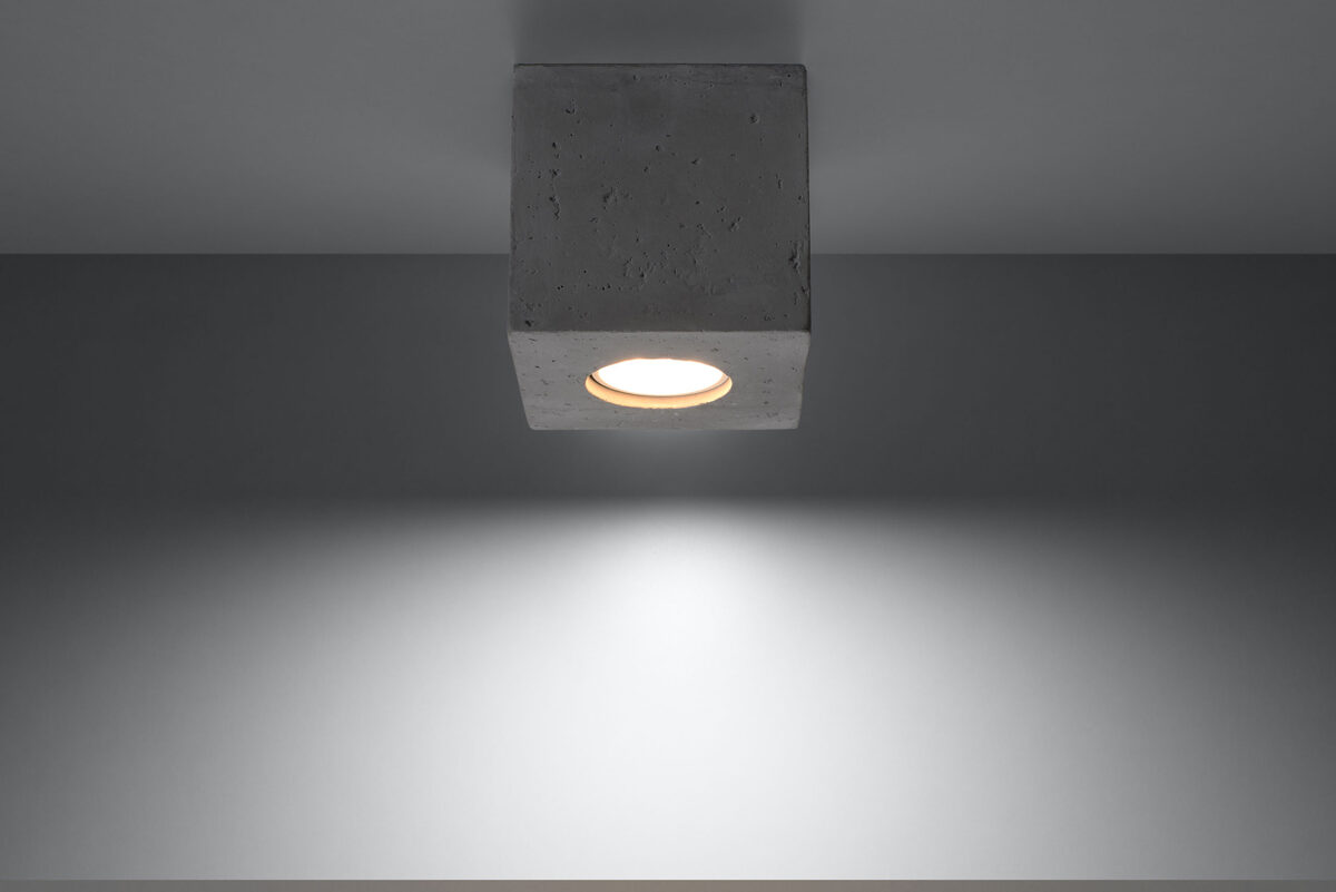 Griestu lampa Plafond QUAD betona , Spuldze: 1xGU10 LED 6W, 3000K, 50 Hz, 220V, IP20.