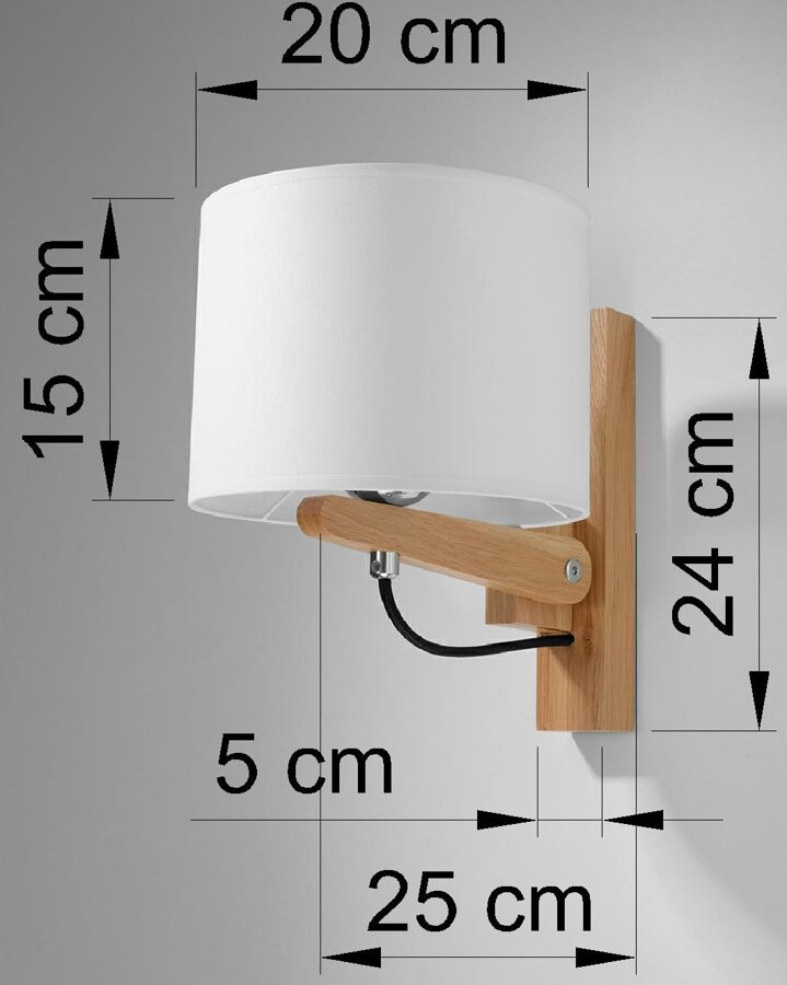 Sienas lampa LEGNO, Spuldze: 1xE27, 60W, 50 Hz, 220V,