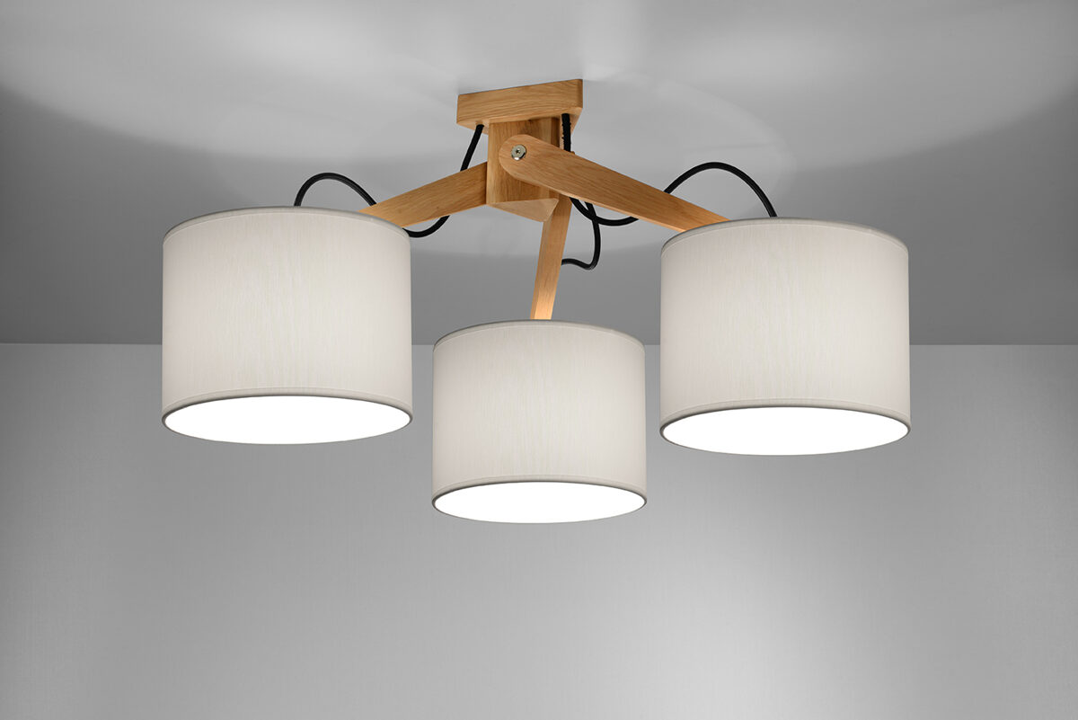 Griestu lampa Plafond LEGNO 3, Spuldze: 3xE27, 60W, 50 Hz, 220V,