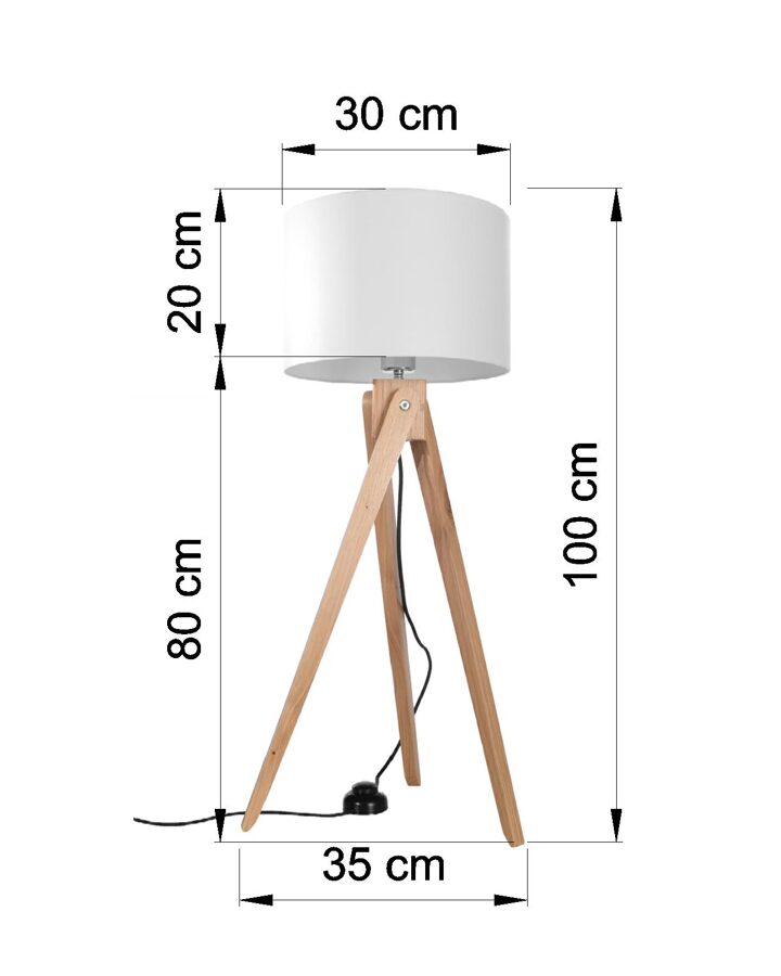 Grīdas lampa LEGNO 1, Spuldze: 1xE27, 60W, 50 Hz, 220V