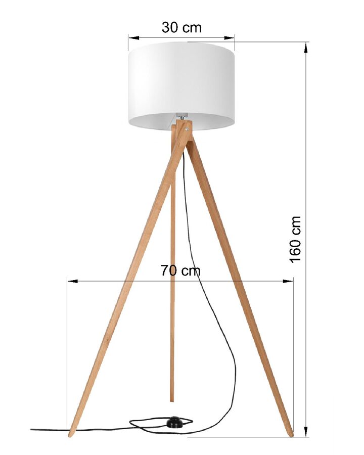 Grīdas lampa LEGNO 2, Spuldze: 1xE27, 60W, 50 Hz, 220V