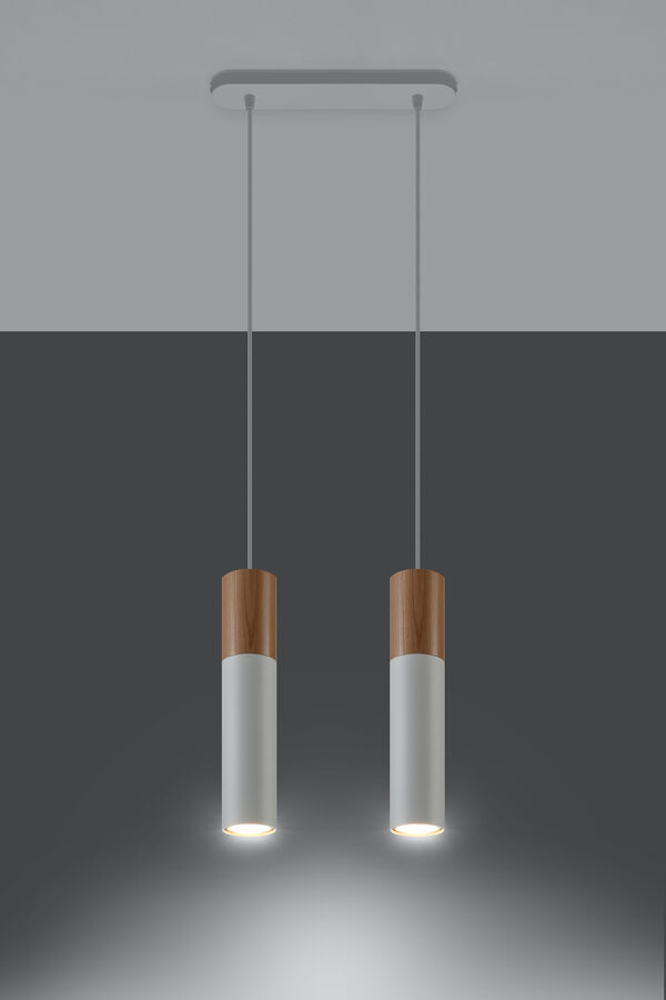Piekarama lampa PABLO 2 balta, Spuldze: GU10, 2x40W, 50Hz, 220V, IP20