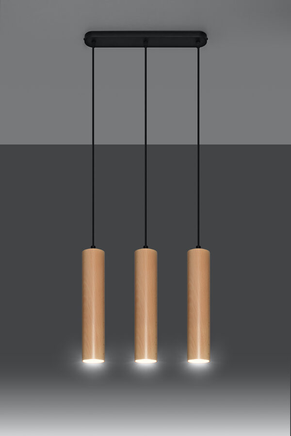 Piekarama lampa LINO 3 koks, Spuldze: GU10, 3x40W, 50Hz, 220V, IP20