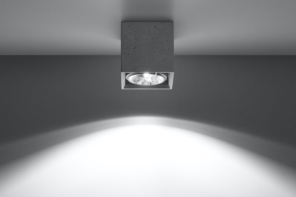Griestu lampa Plafond VALDE betons,Spuldze: GU10, 1x40W, 50Hz, 220V, IP20