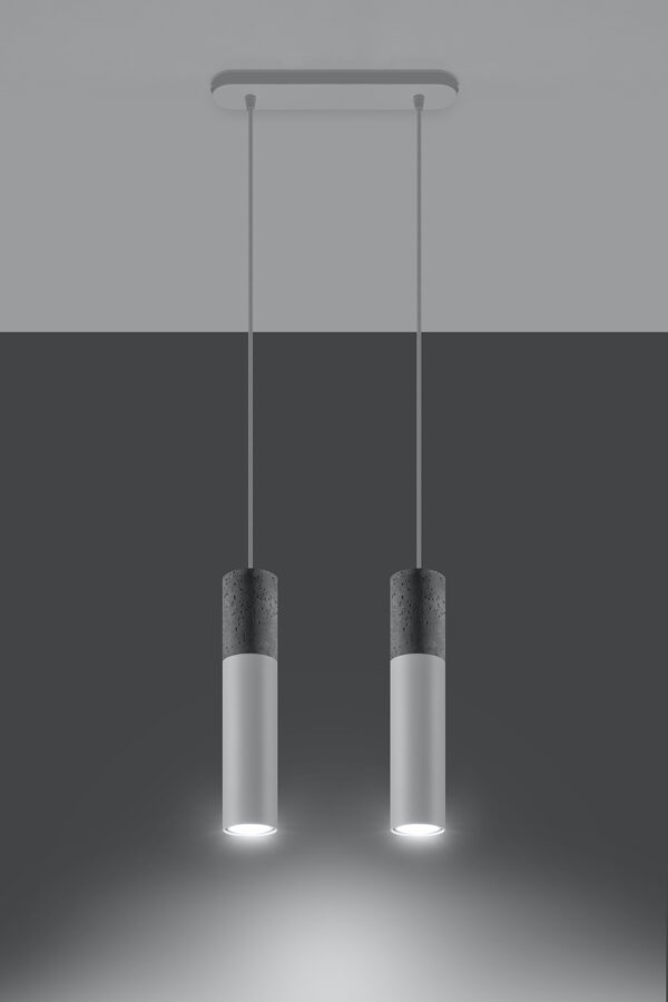 Piekarama lampa BORGIO 2 balta ,Spuldze: GU10, 2x40W, 50Hz, 220V, IP20