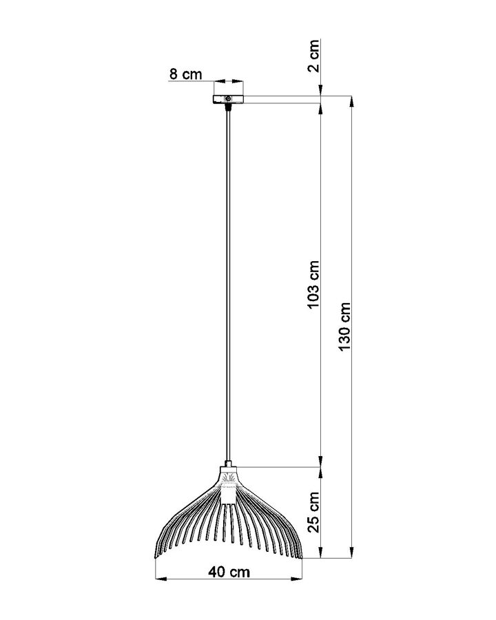 Piekarama lampa UMB melna, Spuldze: E27, 1x max 60W, 50Hz, 220V, IP20