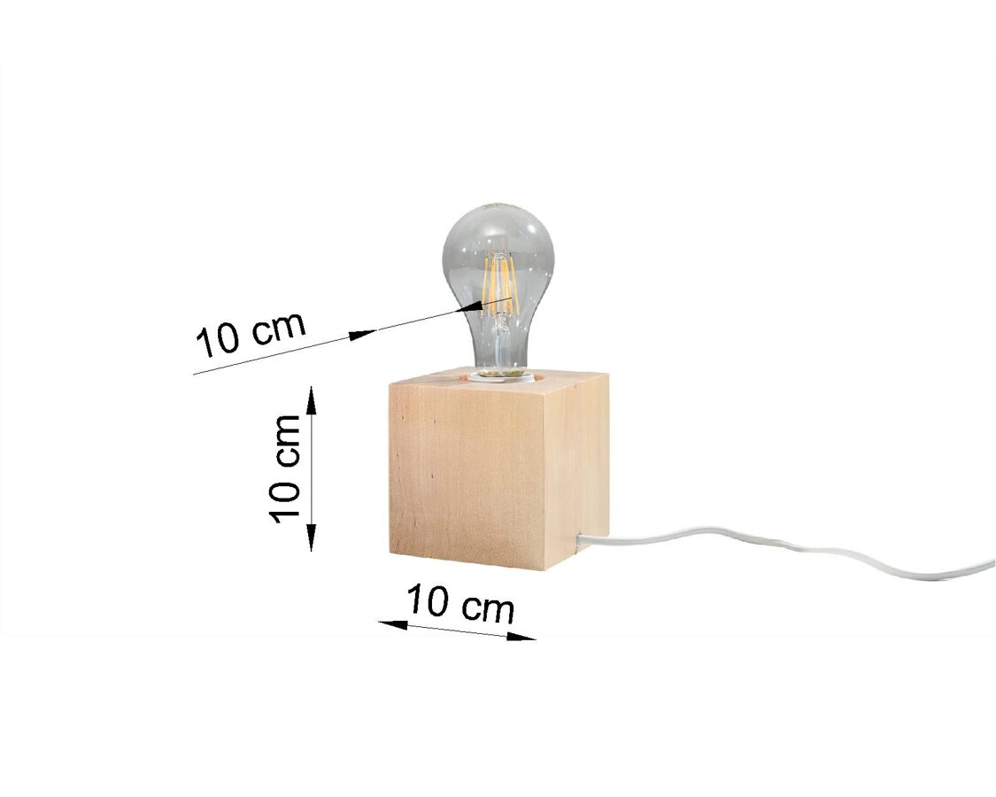 Galda lampa ARIZ koks, Spuldze: E27, 1x60W, 50Hz, 220V, IP20