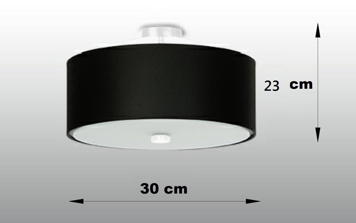 Griestu lampa Plafond SKALA 30 melna, Spuldze: E27, 3 x max. 60W, 50 Hz, 220V, IP20