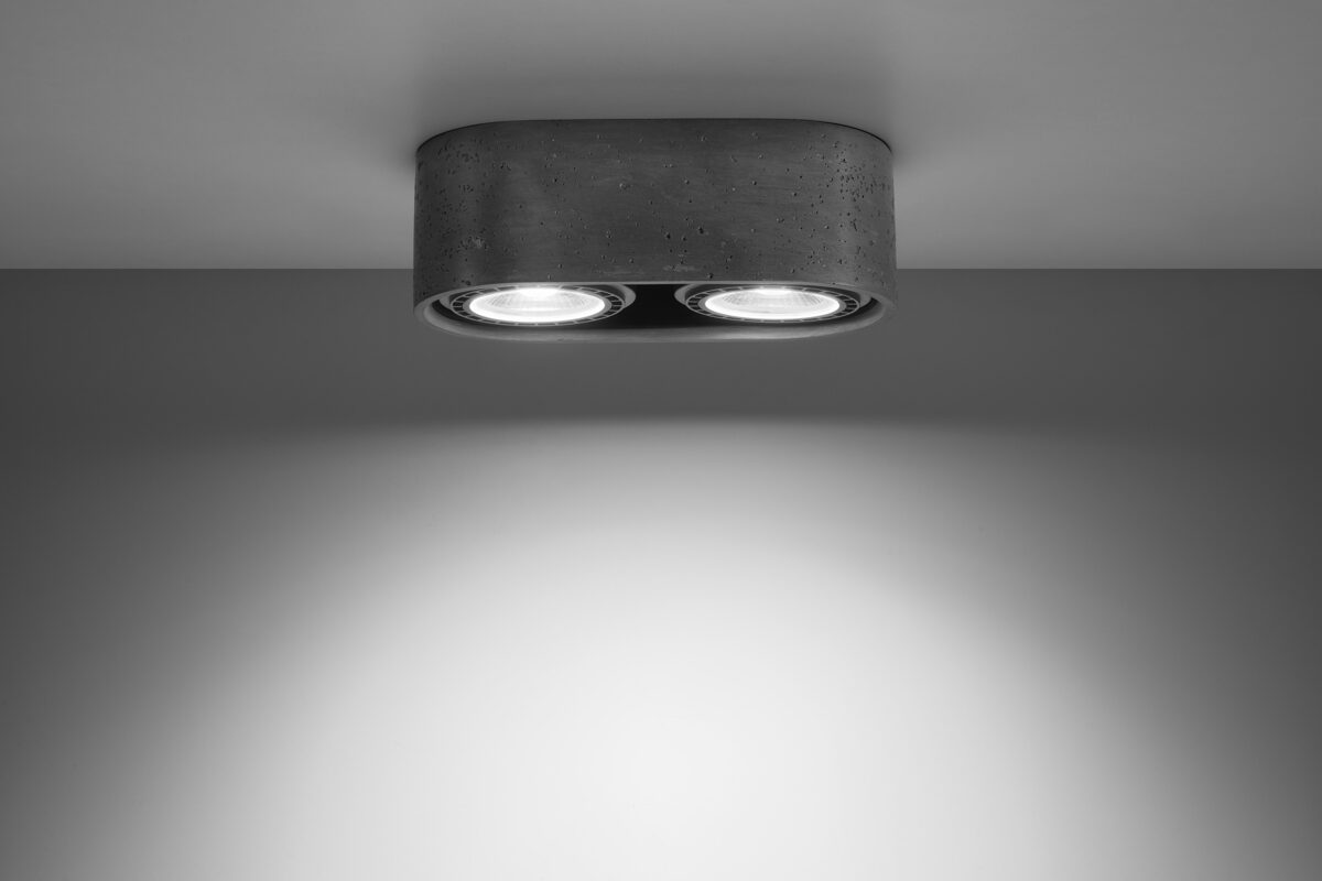 Griestu lampa Plafond BASIC 2 betona,Spuldze: 2xGU10/ES111, 1x40W, 50Hz, 220V, IP20.