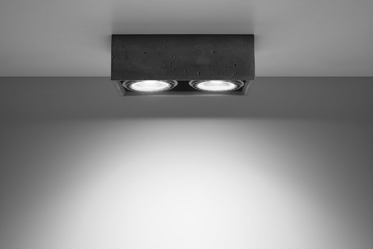 Griestu lampa Plafond QUATRO 2 betona,Spuldze: 2xGU10/ES111, 1x40W, 50Hz, 220V, IP20.