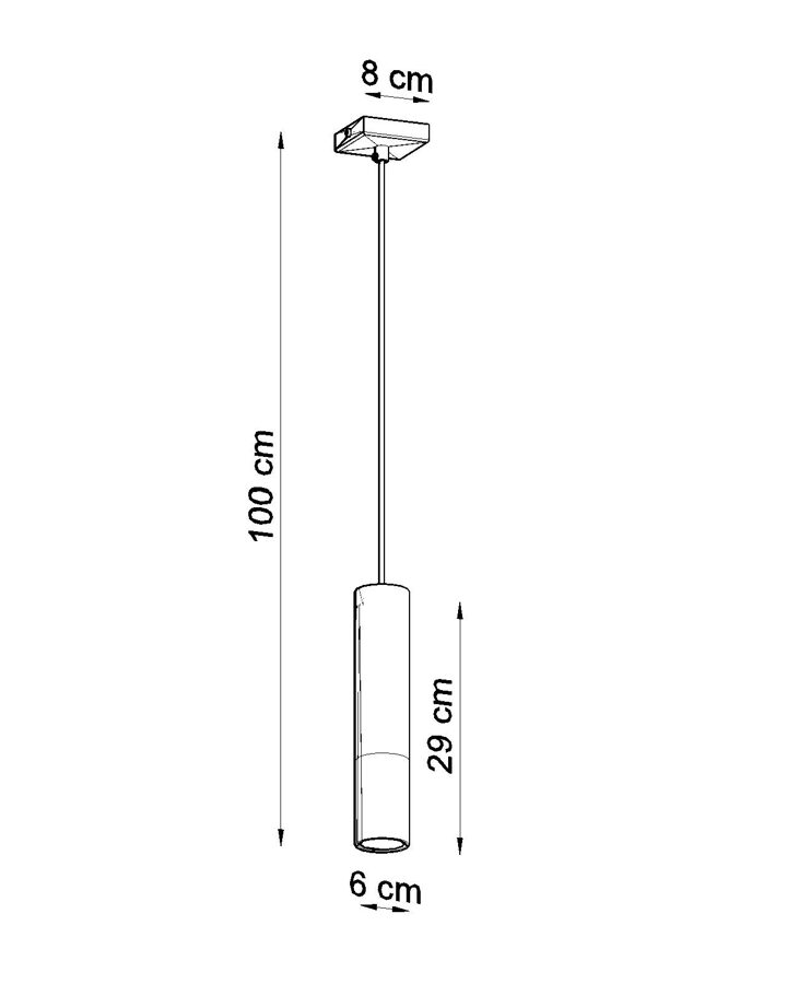 Piekarama lampa LOOPEZ 1 melna/kapara, Spuldze: GU10, 1x40W, 50Hz, 220V, IP20.