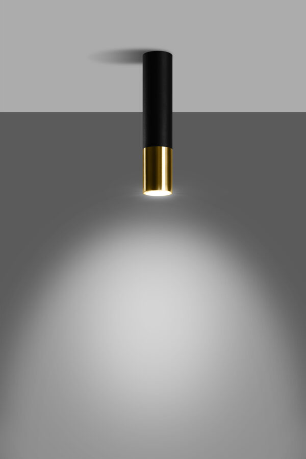 Griestu lampa LOOPEZ melna/zelta, Spuldze: GU10, 1x40W, 50Hz, 220V, IP20.