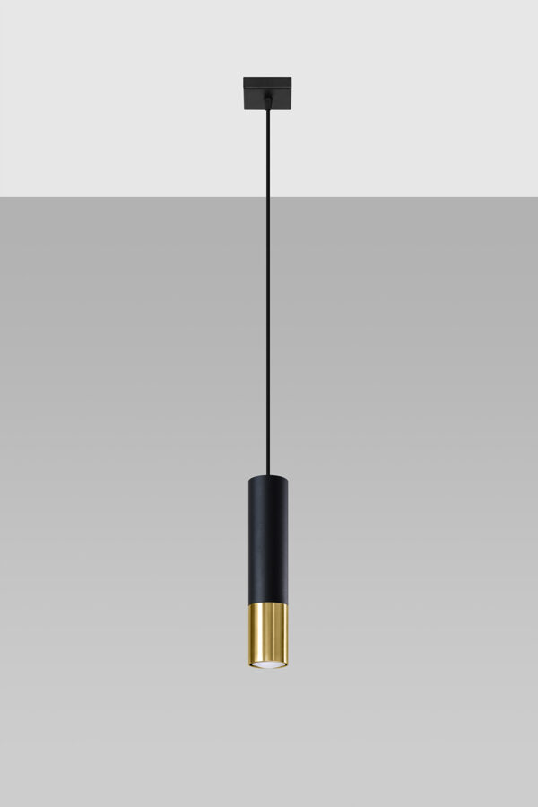 Piekarama lampa LOOPEZ 1 melna/zelta, Spuldze: GU10, 1x40W, 50Hz, 220V, IP20.