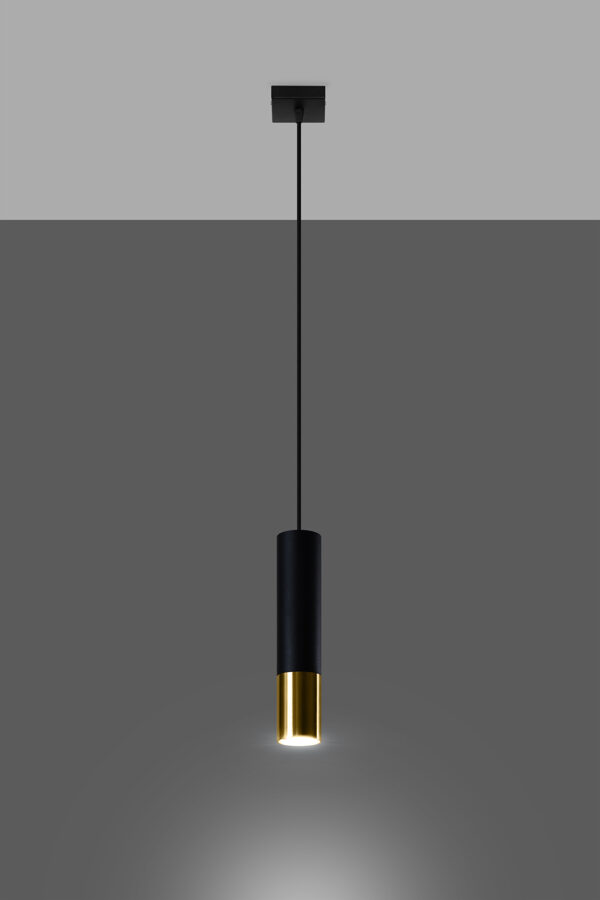 Piekarama lampa LOOPEZ 1 melna/zelta, Spuldze: GU10, 1x40W, 50Hz, 220V, IP20.